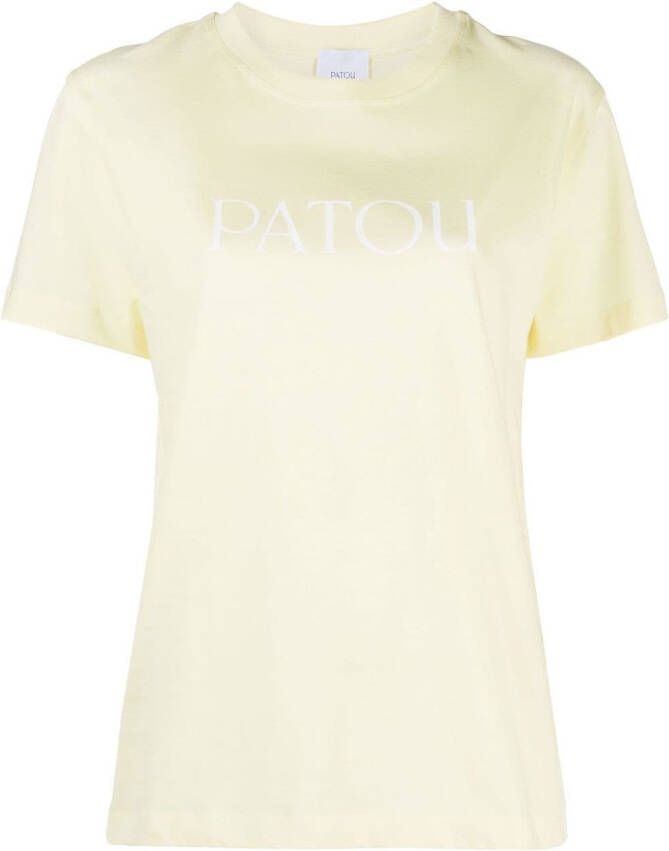 Patou T-shirt met logoprint Geel