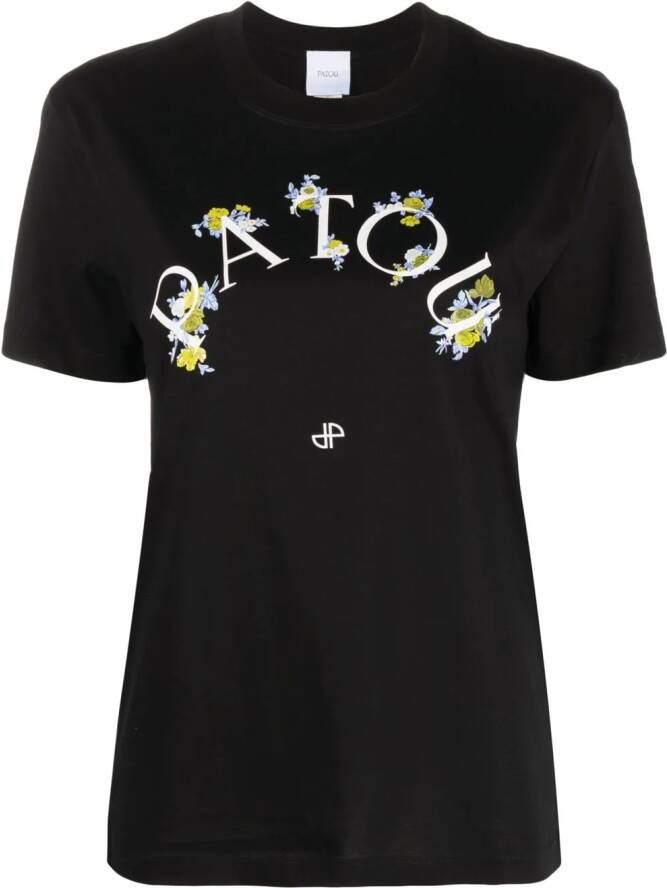 Patou T-shirt met logoprint Zwart