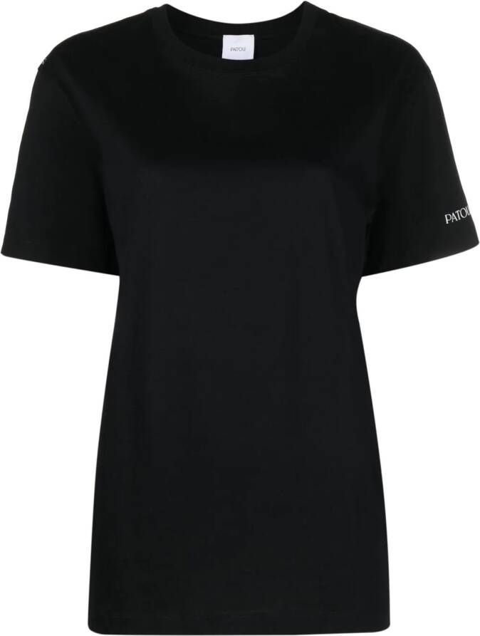 Patou T-shirt met ronde hals Zwart