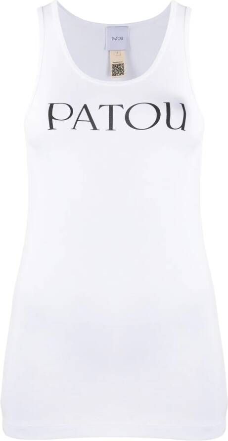 Patou Tanktop met logoprint Wit