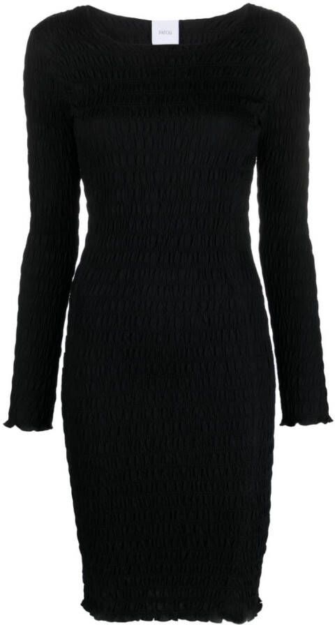 Patou Mini-jurk met lange mouwen Zwart