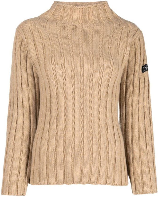 Patou Trui met hoge hals Beige
