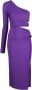 Patrizia Pepe Asymmetrische midi-jurk Paars - Thumbnail 1
