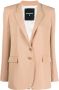 PATRIZIA PEPE Elegante Lange Beige Blazer Jas Beige Dames - Thumbnail 1