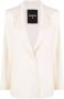 PATRIZIA PEPE Ivoor Oversized Knoop Blazer White Dames - Thumbnail 1