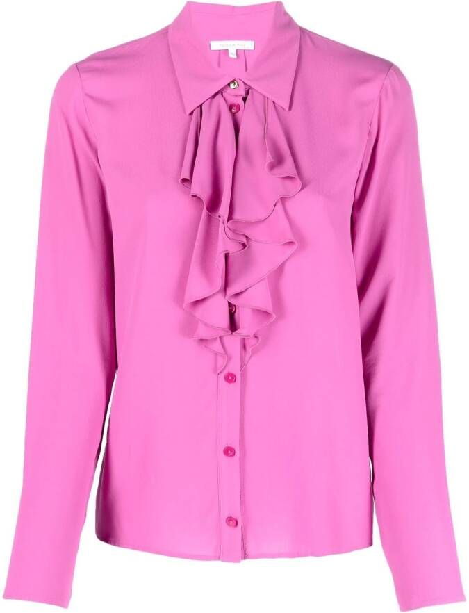 Patrizia Pepe Blouse met ruches Paars