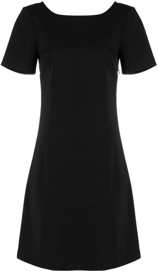 PATRIZIA PEPE Kleed Essentiële crêpe mini -jurk Gray Black Dames