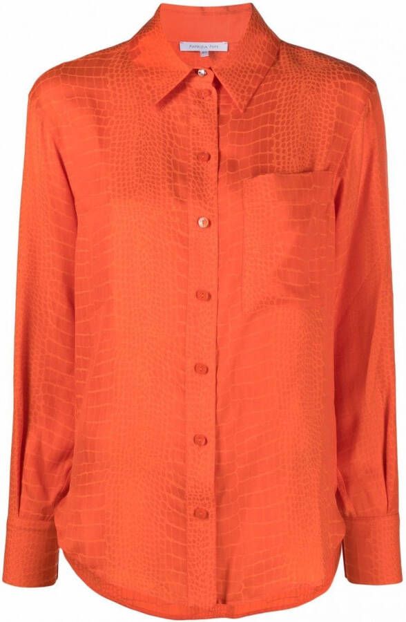 Patrizia Pepe Button-up blouse Oranje