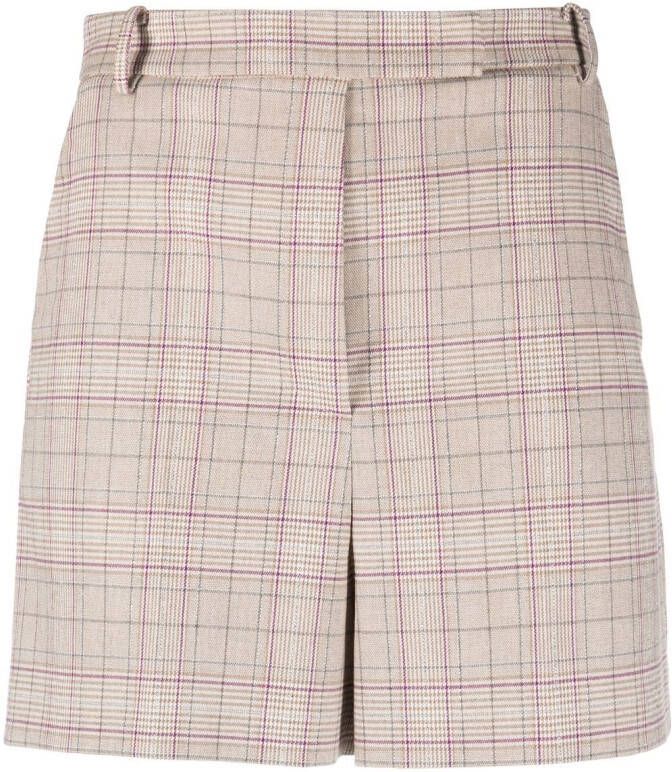 PATRIZIA PEPE Broek viscose-mix mini shorts Gray Dames