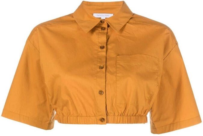 Patrizia Pepe Cropped blouse Oranje