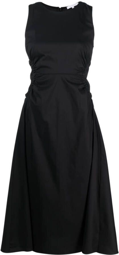Patrizia Pepe Midi-jurk met uitgesneden detail Zwart