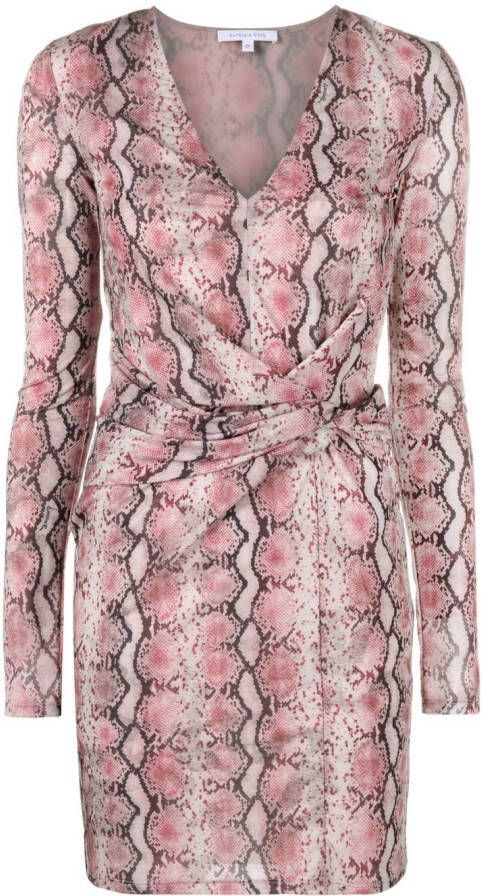 Patrizia Pepe Mini-jurk met pythonprint Roze
