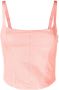 PATRIZIA PEPE Sensuele Denim Rits Corset Oranje Dames - Thumbnail 1