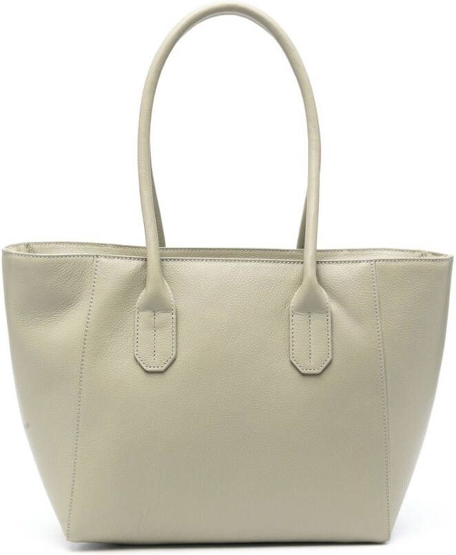 PATRIZIA PEPE Fly Bag Shopper Leren Rits Trekkers Groen Dames