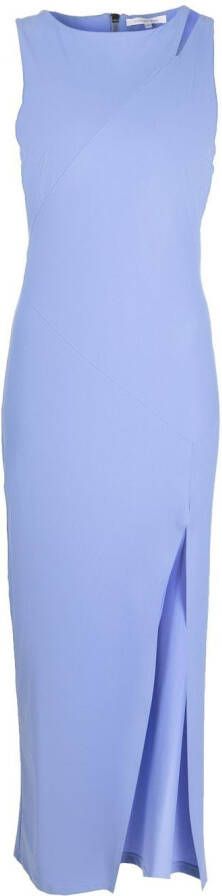 Patrizia Pepe Midi-jurk met split Blauw