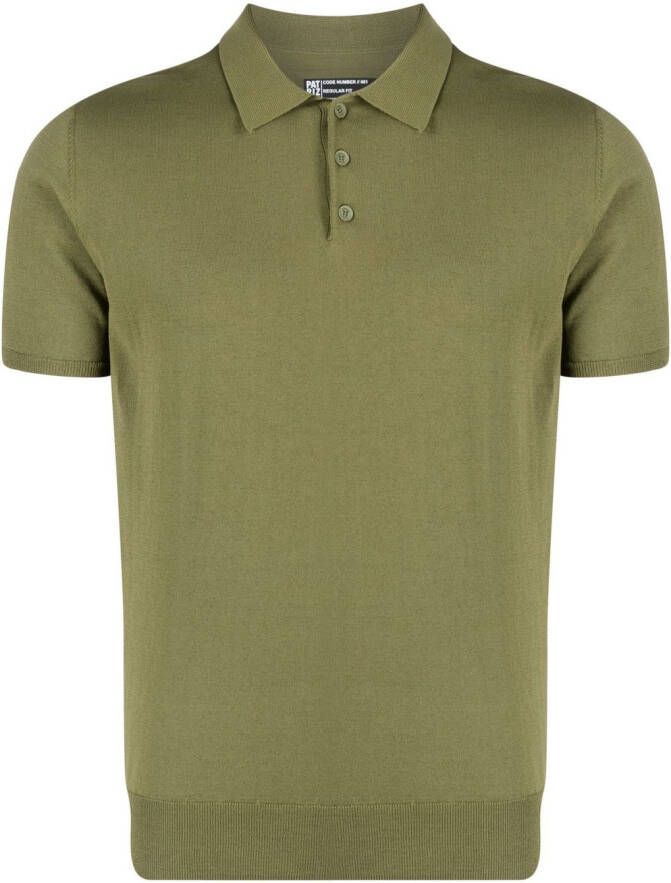 Patrizia Pepe Gebreid poloshirt Groen