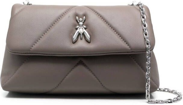 Patrizia Pepe Gewatteerde medium schoudertas Bruin