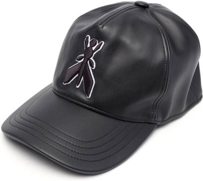 PATRIZIA PEPE Hat Fly-borduurwerk gedecoreerde honkbalpet Black Dames