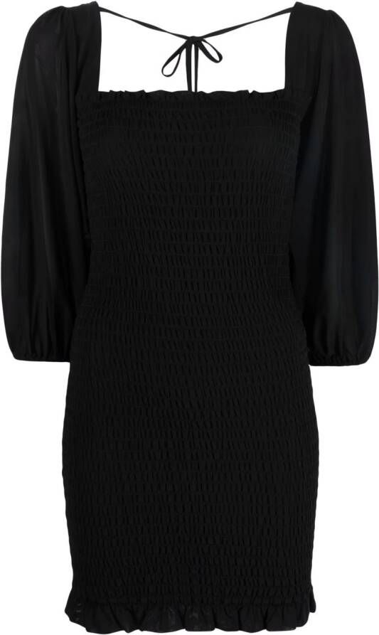 PATRIZIA PEPE Print-versierde tule mini-jurk Zwart Dames