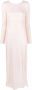 PATRIZIA PEPE Lange jurk met brede achterhalslijn Beige Dames - Thumbnail 1