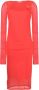 Patrizia Pepe Midi-jurk met lange mouwen Rood - Thumbnail 1