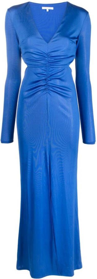 Patrizia Pepe Maxi-jurk met open rug Blauw