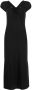 Patrizia Pepe Midi-jurk met gedraaid detail Zwart - Thumbnail 1