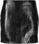 PATRIZIA PEPE Zwarte leren rok met zijsplit Black Dames - Thumbnail 1