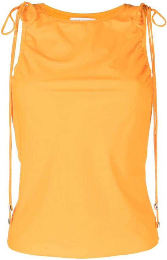 Patrizia Pepe Mouwloze top Oranje