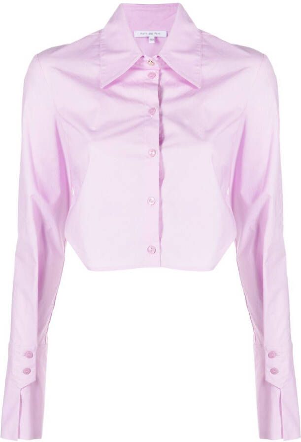 Patrizia Pepe Cropped blouse Paars