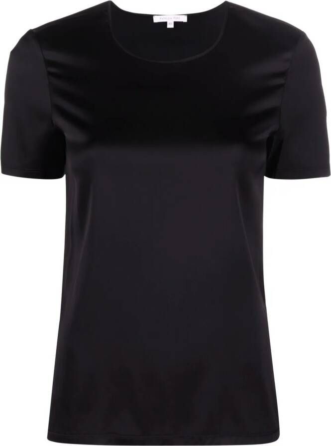 Patrizia Pepe Satijnen T-shirt Zwart