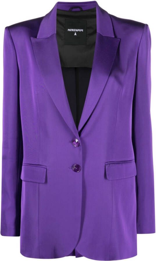 PATRIZIA PEPE Jackets Jas met twee knoppen blazer Black Purple Dames