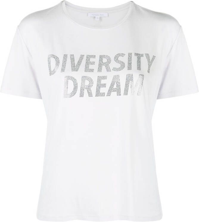 Patrizia Pepe T-shirt met tekst Paars