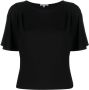 Patrizia Pepe T-shirt met boothals Zwart - Thumbnail 1