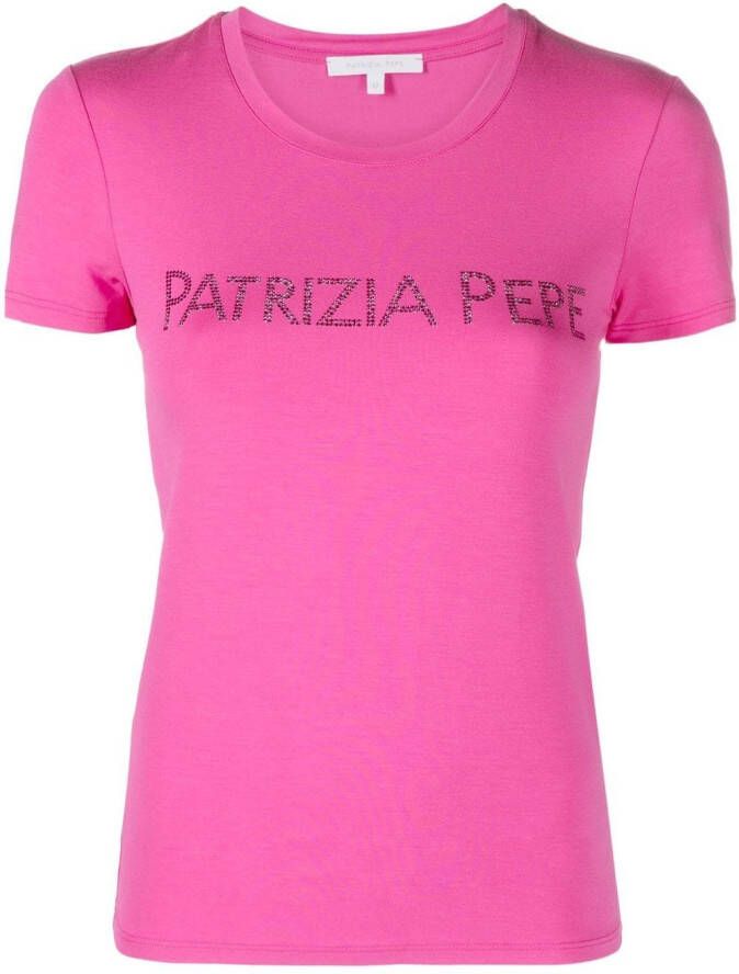 Patrizia Pepe T-shirt met logo Roze