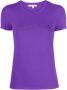 Patrizia Pepe T-shirt met logo van stras Paars - Thumbnail 1