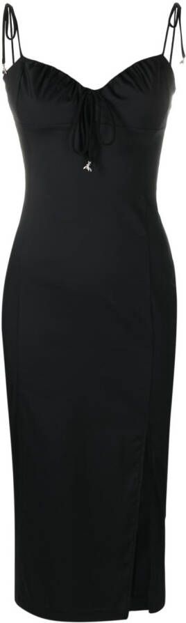 Patrizia Pepe Midi-jurk met zijsplit Zwart