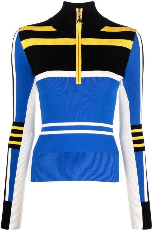 PATRIZIA PEPE Dynamische Slim-fit Gebreide Coltrui Blauw Dames