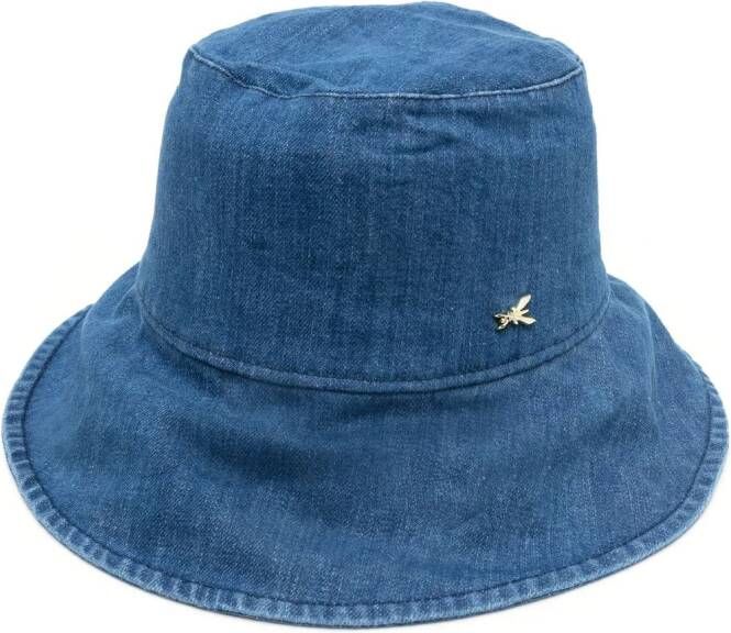 Patrizia Pepe Vissershoed met plakkaat Blauw