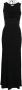 PATRIZIA PEPE Zwarte Jersey Maxi Jurk met Vierkante Halslijn en Uitlopende Pasvorm Black Dames - Thumbnail 1