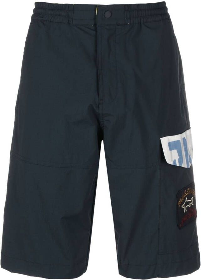 Paul & Shark Bermuda shorts met contrasterende zak Blauw