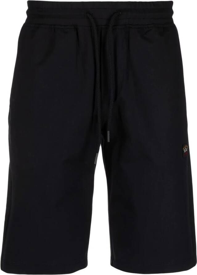 Paul & Shark Bermuda shorts met logopatch Zwart
