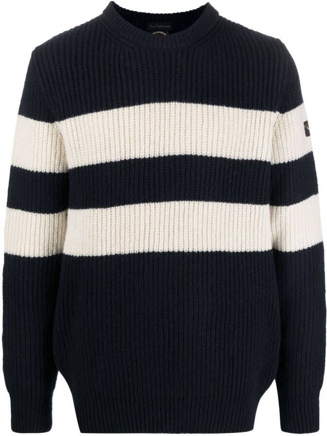 Paul & Shark Ribgebreide trui Blauw