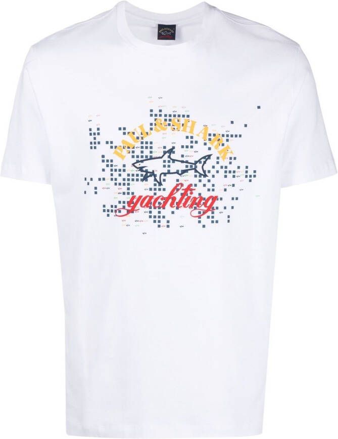 Paul & Shark T-shirt met print Wit
