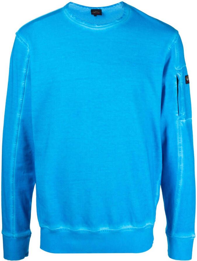 Paul & Shark Sweater met logopatch Blauw