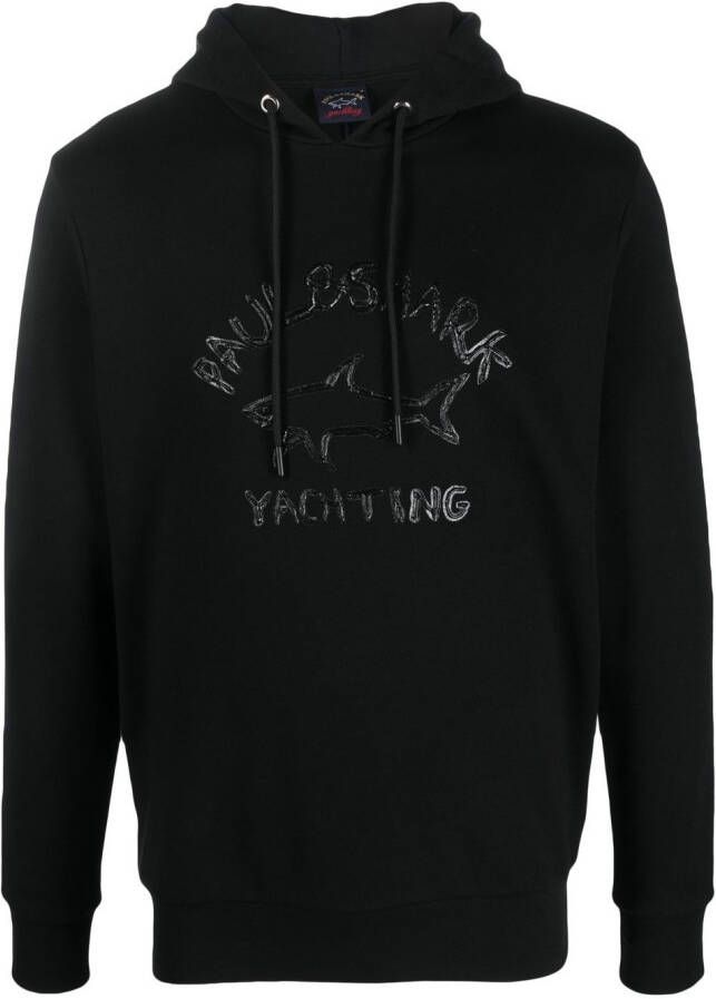 Paul & Shark Hoodie met logoprint Zwart