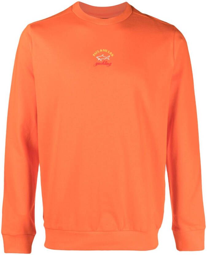 Paul & Shark Sweater met logoprint Oranje