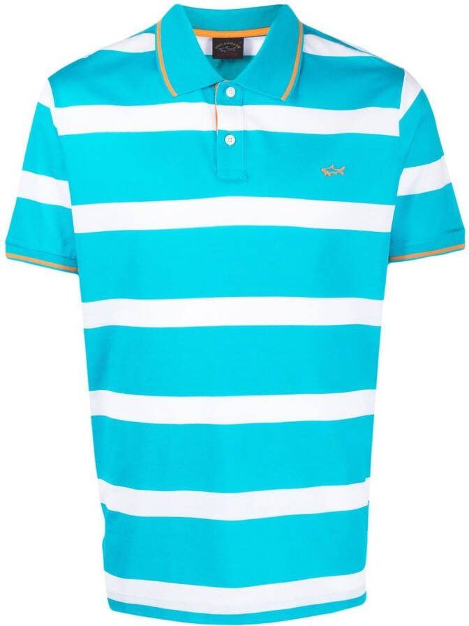 Paul & Shark Gestreept poloshirt Blauw