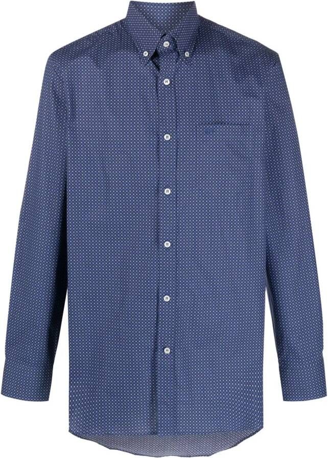 Paul & Shark Overhemd met geometrische print Blauw