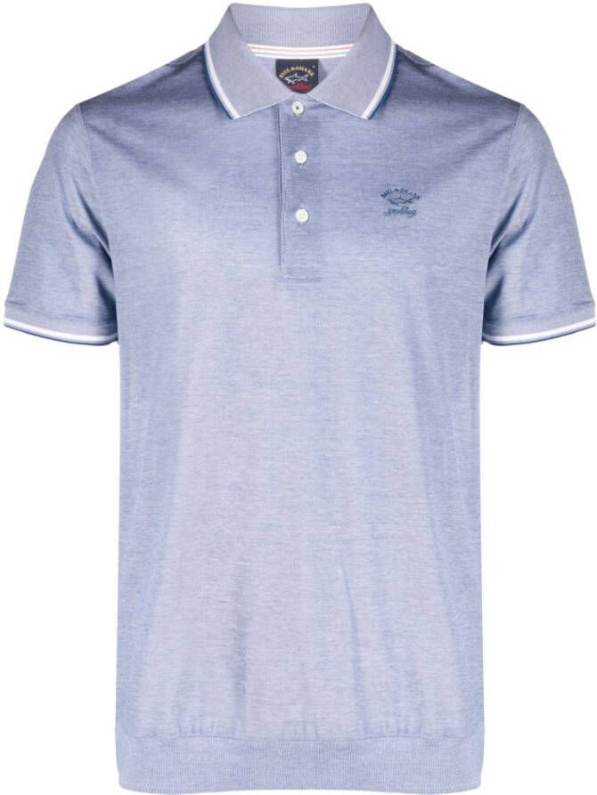 Paul & Shark Poloshirt met geborduurd logo Blauw